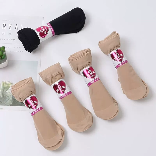 短丝袜女士袜子夏季薄款防勾丝肉色短钢丝袜耐磨短袜面膜超薄肤色 2