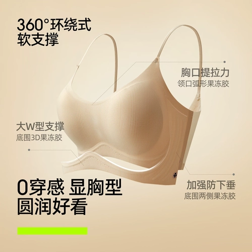 孟子义同款有棵树粉底液软支撑内衣女无痕隐形细肩带美背文胸 3